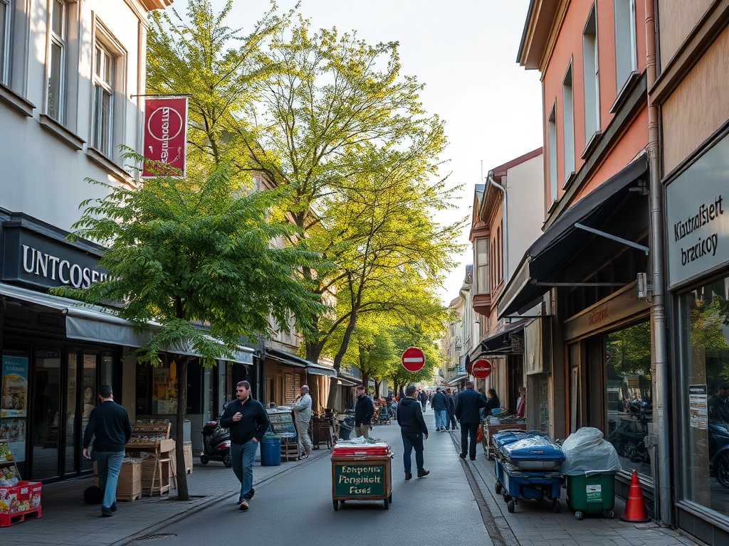 Mapa Legnicy z zaznaczonymi danymi statystycznymi dotyczącymi rynku pracy i wynagrodzeń.